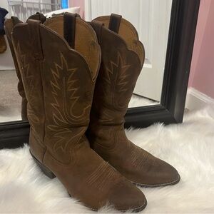 Ariat Tan Leather Cowboy Boots